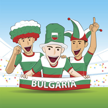 Group of Bulgaria Sport Fans