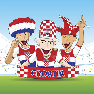 Group of Croatia Sport Fans