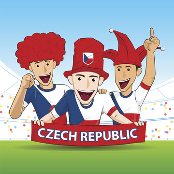 Group of Czech Republic Sport Fans