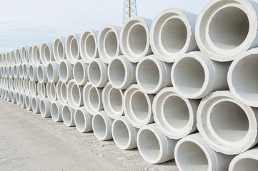 Pipe of cement for the building trade