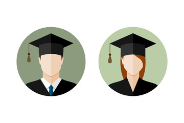Set of students icons