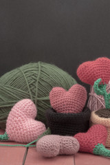 Valentine crochet decorations crochet hearts