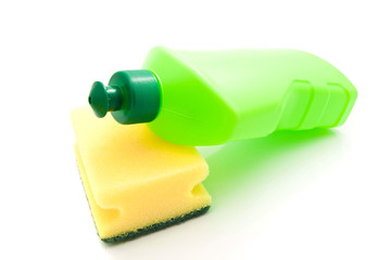 sponge and bottle