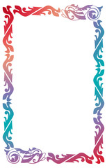 Raster gradient filled frame with fairy fish