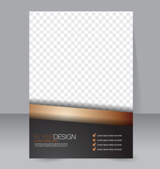 Flyer template. Brochure design. Editable A4 poster for business, education, presentation, website, magazine cover. Black and gold color.