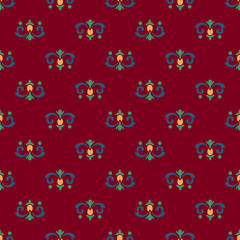 Seamless pattern of royal lilies. Background decor, repetition element endless textile, vector illustration