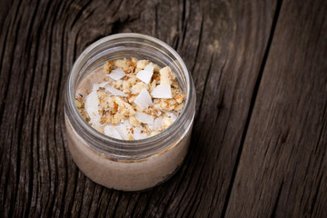 Natural banana kefir dessert