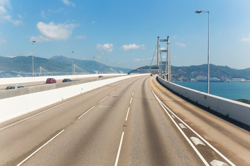 Suspension bridge in Hong Kong