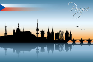 Fototapeta premium Prague skyline