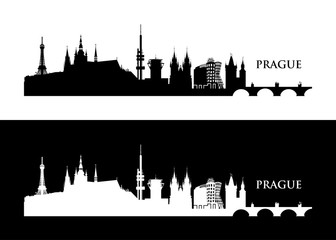 Naklejka premium Prague skyline 