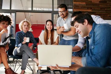 Creative team meeting at office