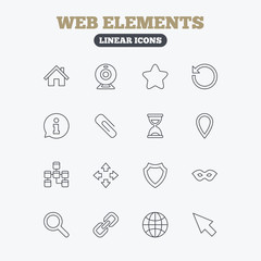 Web elements icons. Video and speech bubble.