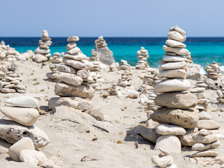 Stones in Formentera beach