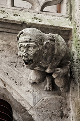 Gothic gargoyle on Town Hall in Marienplatz, Munich, Germany