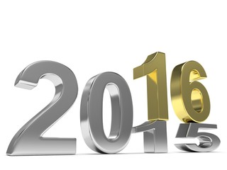 2015-2016 change new year 2016 isolated