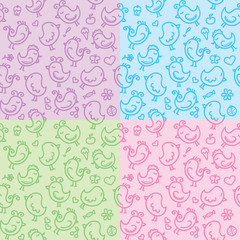 hand drawn seamless patterns
