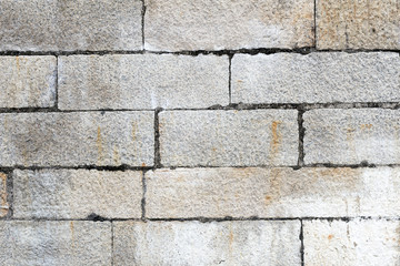 close-up of the sand brick wall in the vintage style