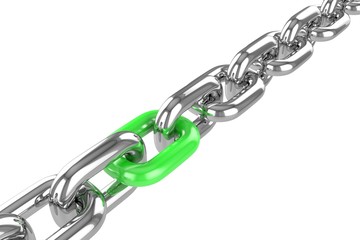 Obraz premium render stainless steel chain