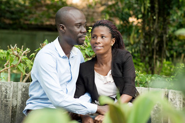 Quiet moment of couple.