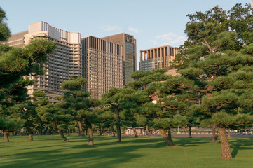 City block in Tokyo