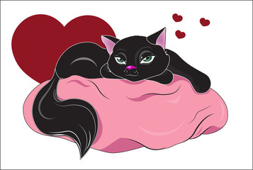 black cat Valentines