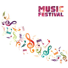 Naklejka premium Music background. Vector illustration