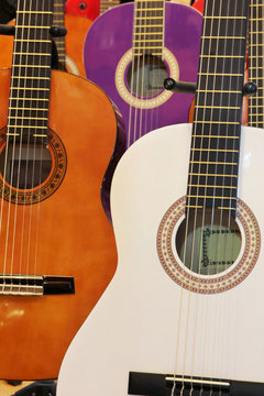 Classical Guitar Body Closeup 
