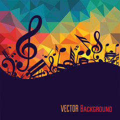 Music background. Vector illustration - 100715737