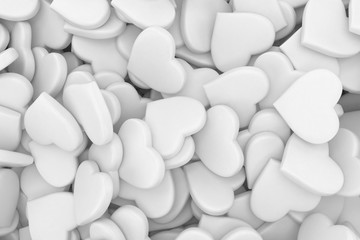 3d background made from many hearts