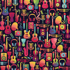 Naklejka premium Music background. Vector illustration