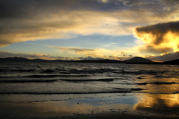 Fototapeta na wymiar Rosaopenna beach at sunset