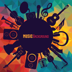 Obraz premium Music background. Vector illustration