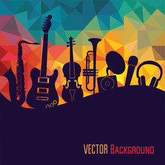 Naklejka premium Music background. Vector illustration