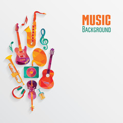 Fototapeta premium Music background. Vector illustration