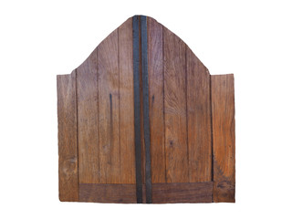 Wooden swing door isolate