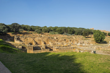 Remains of Roman city of Chellah necropolis. Rabat. Morocco.