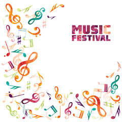 Fototapeta premium Music background. Vector illustration