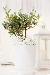 wedding table with flowers
