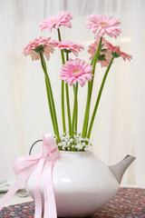 wedding table with flowers