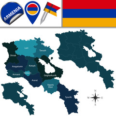 Fototapeta premium Map of Armenia