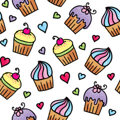 pattern of cupcakes