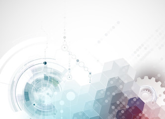 Scientific Future Technology. For Business Presentation. Flyer, Poster Vector Concept Background