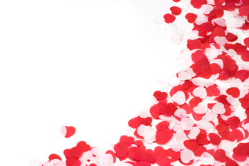 Greeting card Valentines day paper hearts