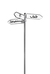 Wegweiser Richtung Zukunft