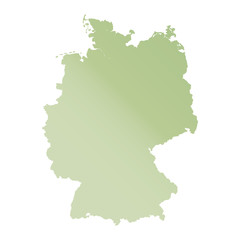 Green Gradient Germany Map Outline Shape