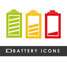 Battery icons graphic