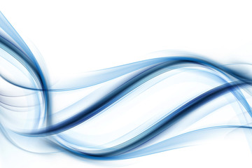 Fototapeta premium Abstract blurred blue background for design. Modern wave bright digital illustration.