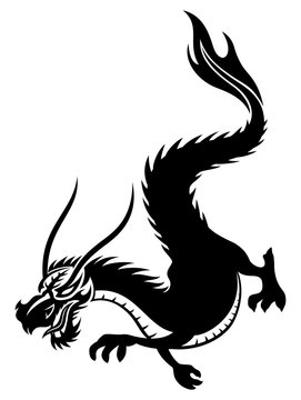 The sign of the dragon on a white background.