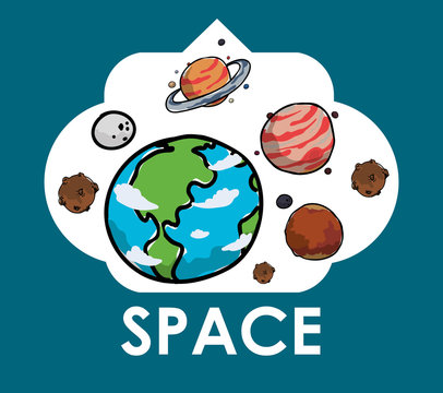 Space icons design 