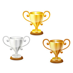 trophy set vector.